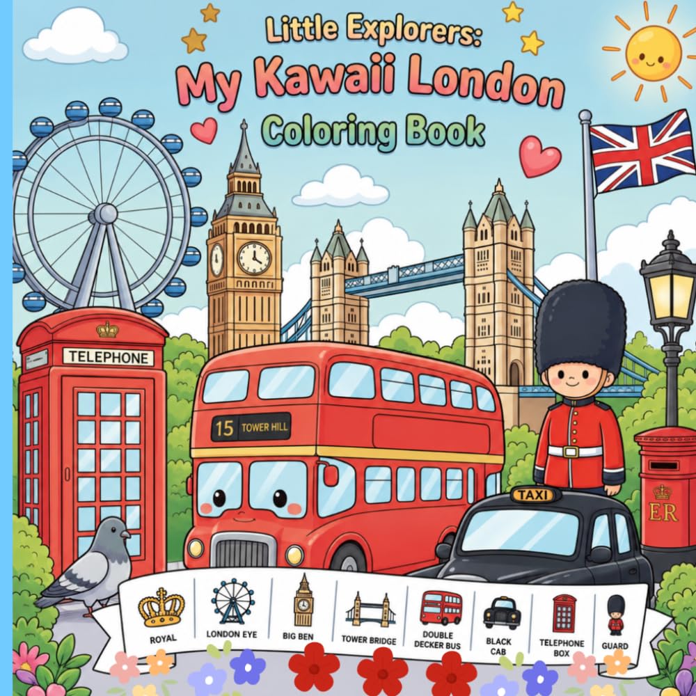 LITTLE EXPLORERS: MY KAWAII LONDON COLORING BOOK