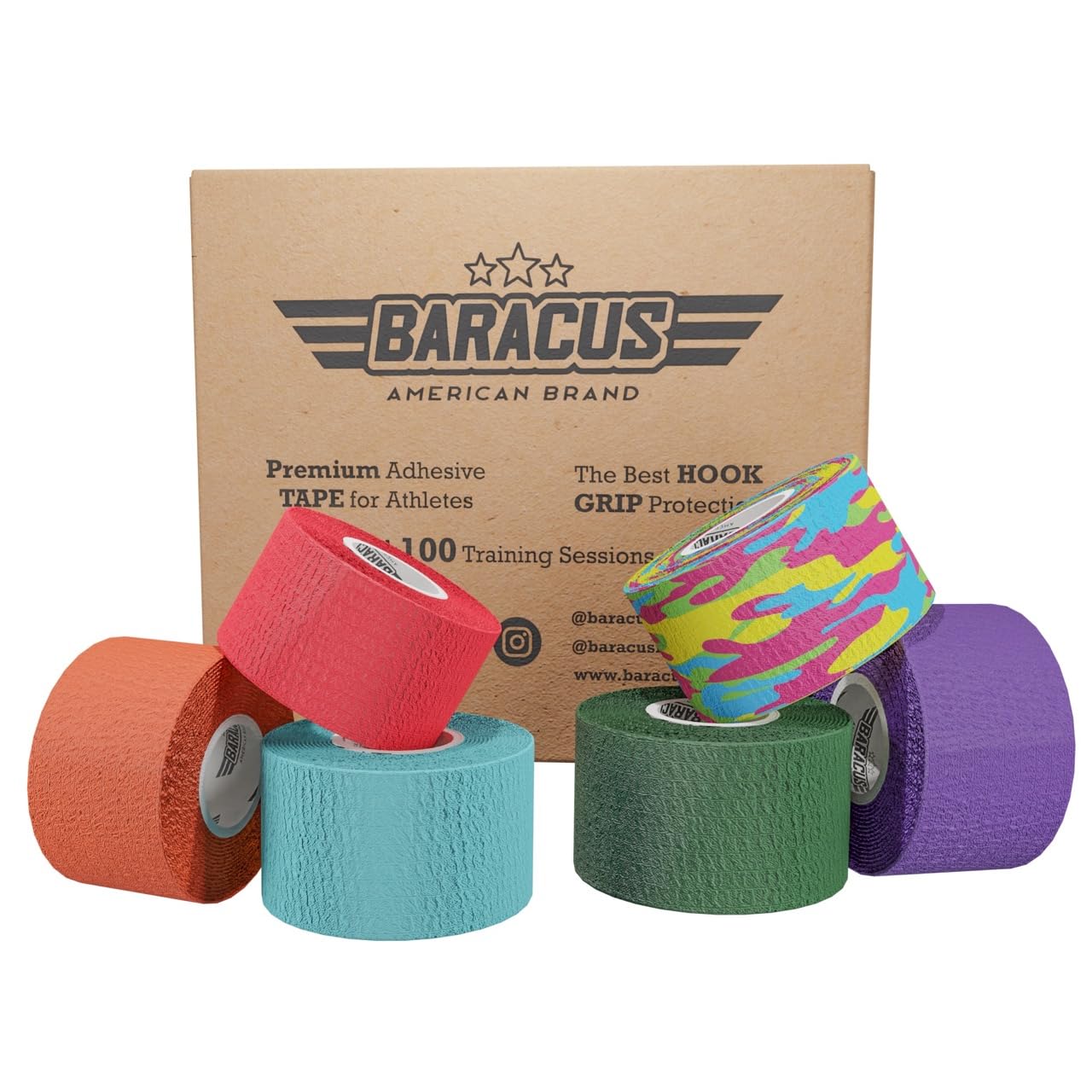 BARACUS Premium Thumb Tape Cross Training and Weightlifting for The Best Hook Grip, 23 ft Long