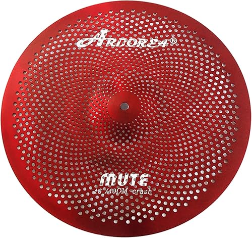 Miniatura 17 de Bajo Volumen Platillos Pack Silencio Set Negro 10 "splash+14" hi-hat+16" crash+18" crash+20" ride 6 piezas platillos de tambor con una bolsa libre