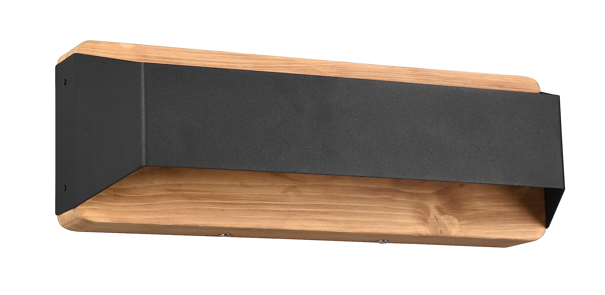 Trio Leuchten LED Wandleuchte Arino 224819132, Metall Schwarz matt, Holz, inkl. 13.5 Watt LED, Switch Dimmer