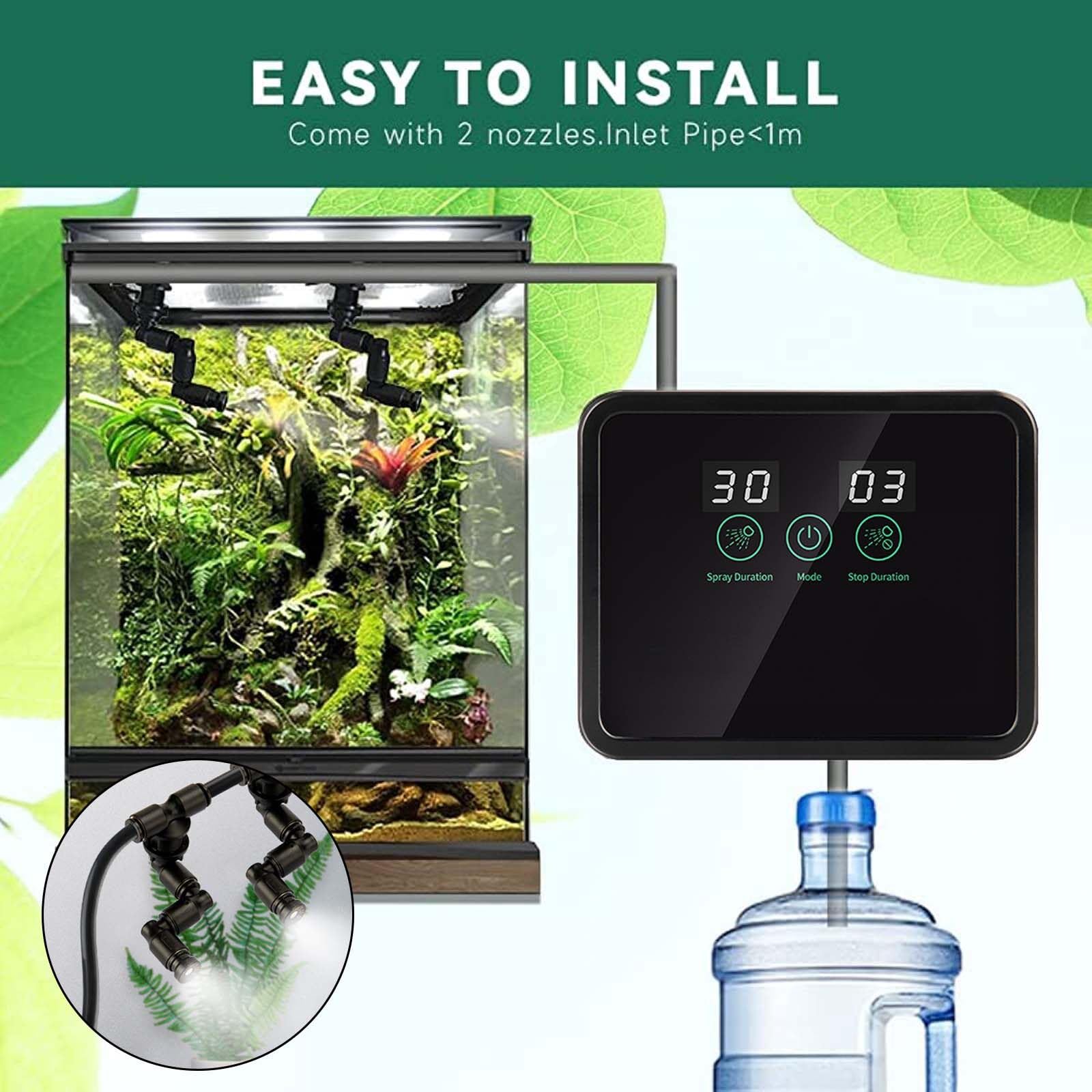 Intelligent irrigatiesysteem - terrarium luchtbevochtiger voor amfibieën en planten