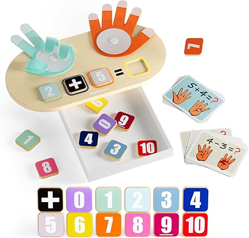 Miniatura 8 de TOP BRIGHT Juguetes de aprendizaje para 2 a 4 años, laberinto magnético de color y números, manipuladores de matemáticas, suministros de escuela en