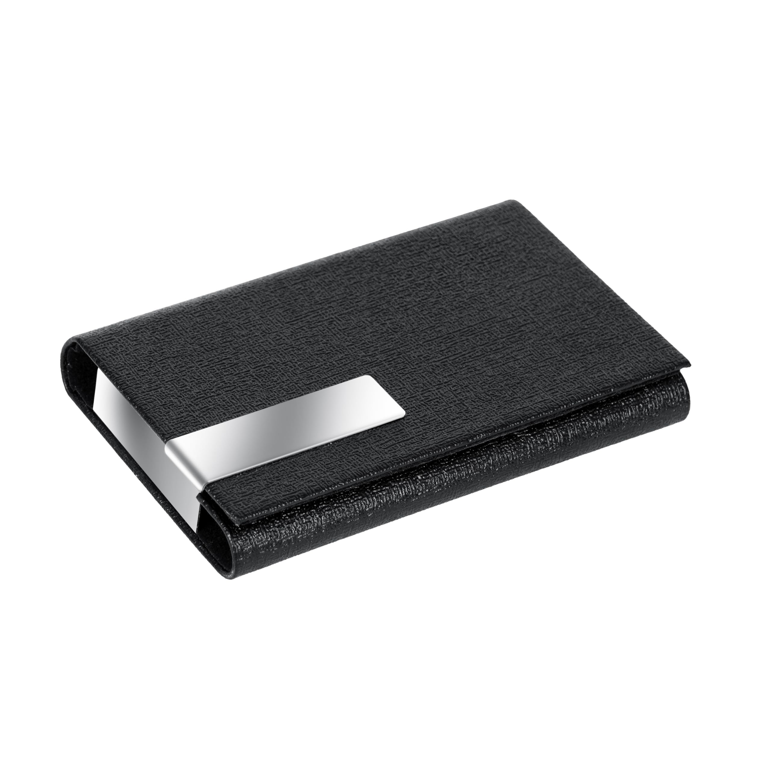 storite PU Leather Card Holder Wallet | Pocket Size Stainless Steel Multi Business Visiting Debit Credit Card Case for Men & Women-picture-27