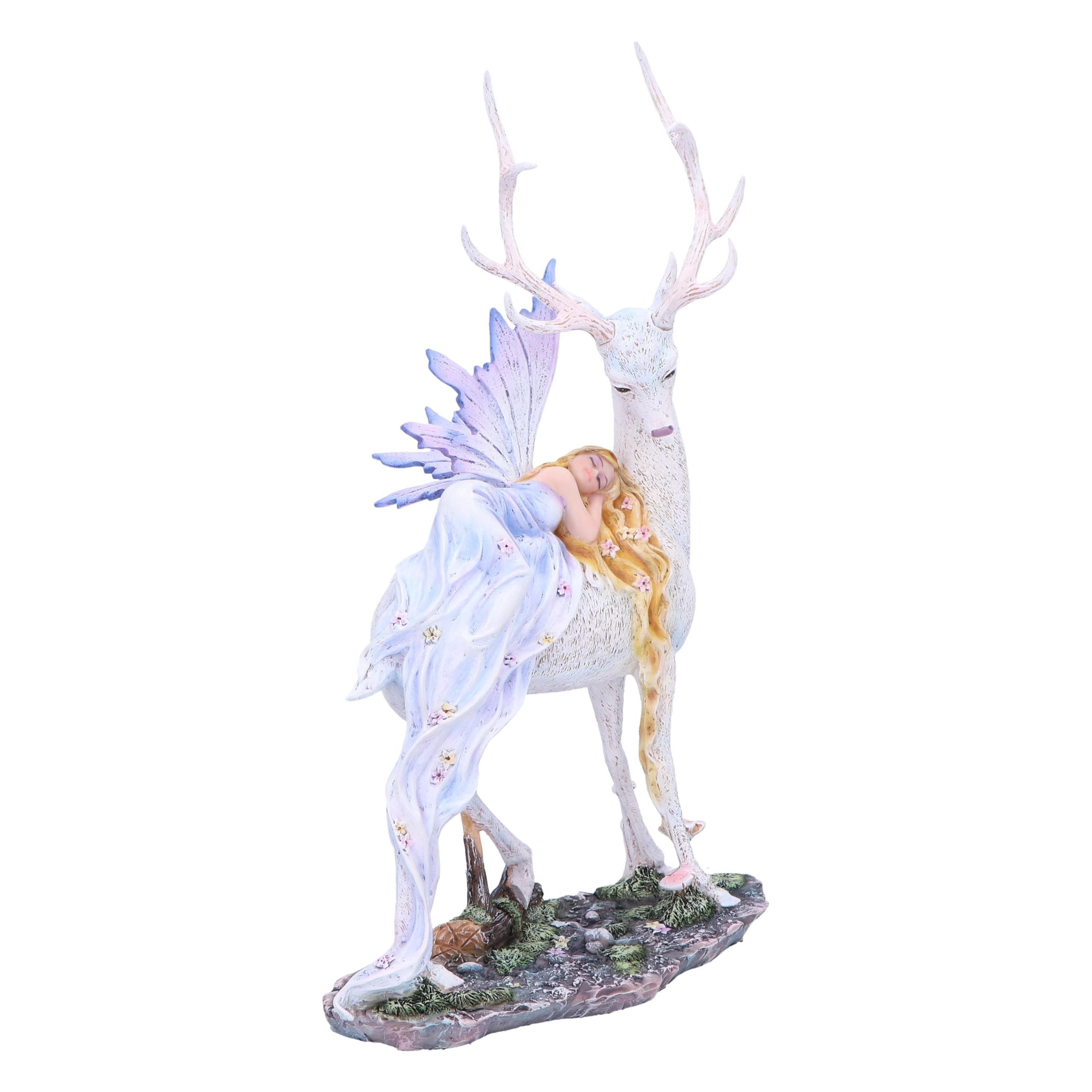 Nemesis Now Evelyn Fée endormie sur cerf en résine, coulée dans la Meilleure résine, Peinte à la Main