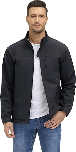 Miniatura 2 de MAGCOMSEN Chaqueta táctica para hombre, con forro polar, chaqueta de invierno suave, ligera, resistente al agua, abrigos para exteriores