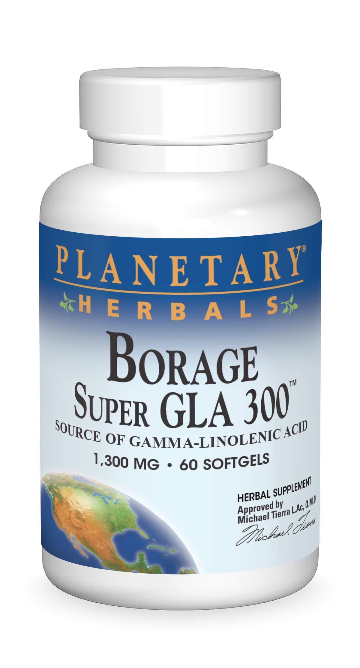 Planetary Herbals Borage Super GLA 300 Softgels, 60 Count