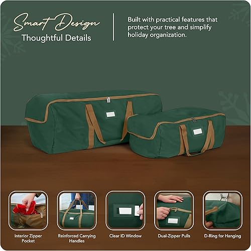 Miniatura 4 de Covermates Keepsakes - Bolsa de almacenamiento para guirnaldas tipo morral - Poliéster duradero, asas reforzadas, para guirnaldas de hasta 25 pies