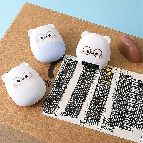 Miniatura 7 de Sello de rodillo de protección de identidad, rodillo ancho 2 en 1 con abridor de cajas retráctil, bonito sello de protección contra robo de