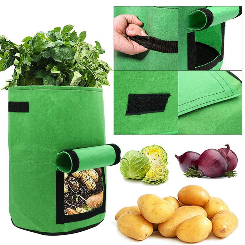 1PC Potato Planting Bag Vegetable Planting Bag 5 Gallons for Patios Gardens Balconies Sun Room Courtyard 23 x 28cm Meter - Image 2