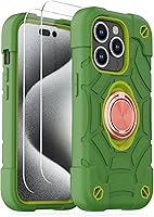 Vista 32 de KCJ Funda para iPhone SE 2022/2020, iPhone 8/7/6/6S, con [2×Protectores de Pantalla][Soporte de Anillo] Silicona Suave+PC Duro Protección Completa