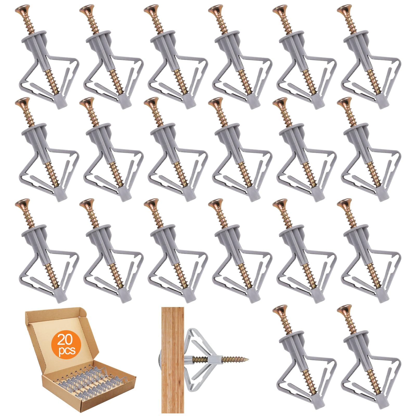 Tasselli Per Cartongesso A Forma Di Aereo - 200 Pezzi Con Viti Per Pareti Cave E Soffitti - Foto 9