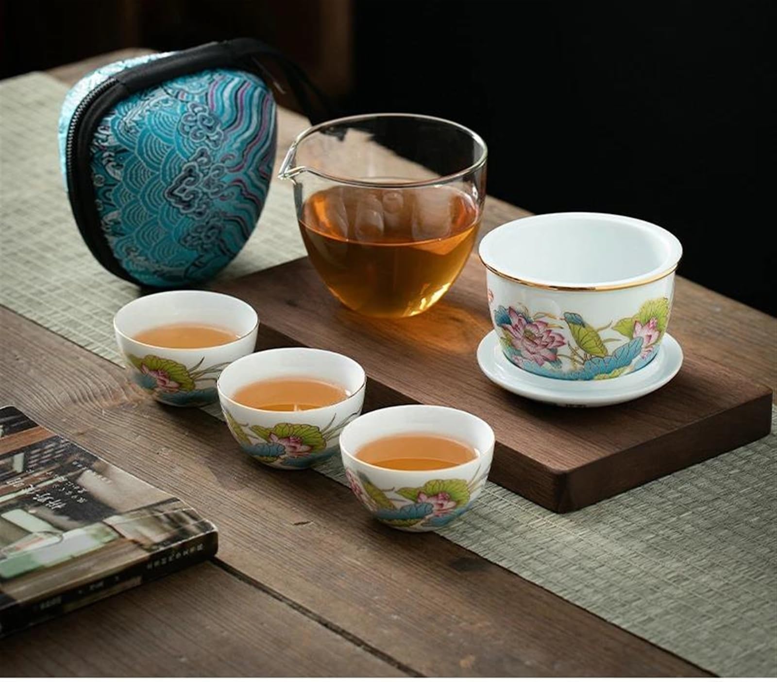 Amazon | ティーセット 中国シックなスタイルの羊脂肪翡翠エクスプレス