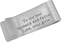 Vista 4 de Engraved Money Clip for Men Personalized .925 Sterling Silver Valentine's Day Present for Husband Anniversary Boyfriend Custom Slim Minimalist Front