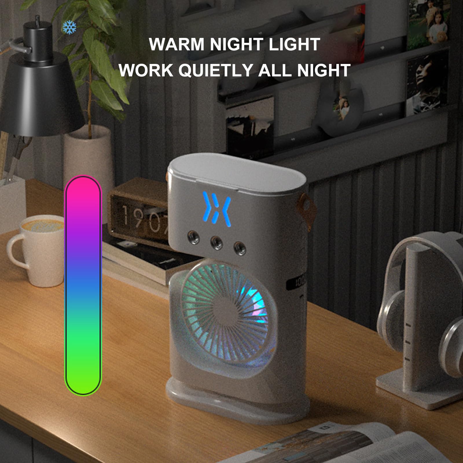 Multifuntional Ventilatore Esterno USB Scrivania Umidificazione Ricaricabile Viaggio Ufficio di Raffreddamento Per Soggiorno Ventilatore Portatile