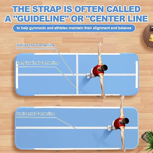 Miniatura 95 de FBSPORT - Colchonetas inflables de entrenamiento de 4 u 8 pulgadas de grosor, pistas de gimnasia para uso en el hogar, animadoras, yoga