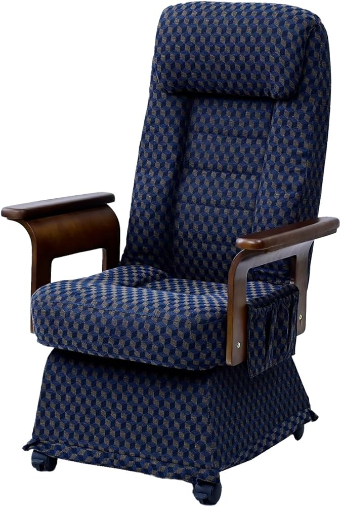 Amazon｜[山善] 高座椅子 隠しキャスター付き レバー式リクライニング