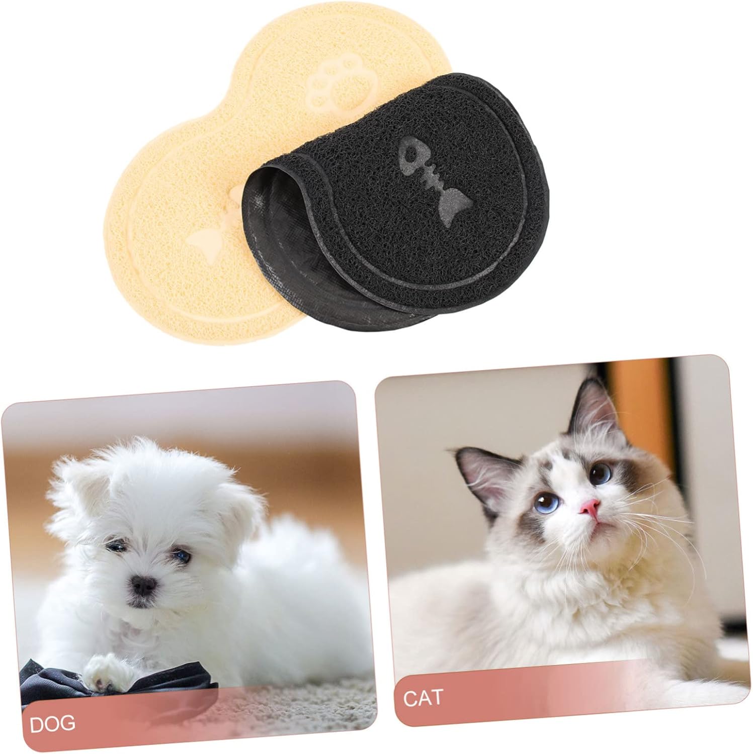 DOITOOL Litter Boxes 10 Pcs Cat Litter Mat Pet Catcher Litter Tray Easy Water Cat Dog Food Mats Cats and Dogs Portable