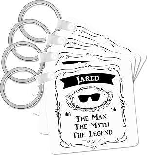 3dRose, Jared - The Man The Myth The Legend - personal name personalized gift, Key Chain