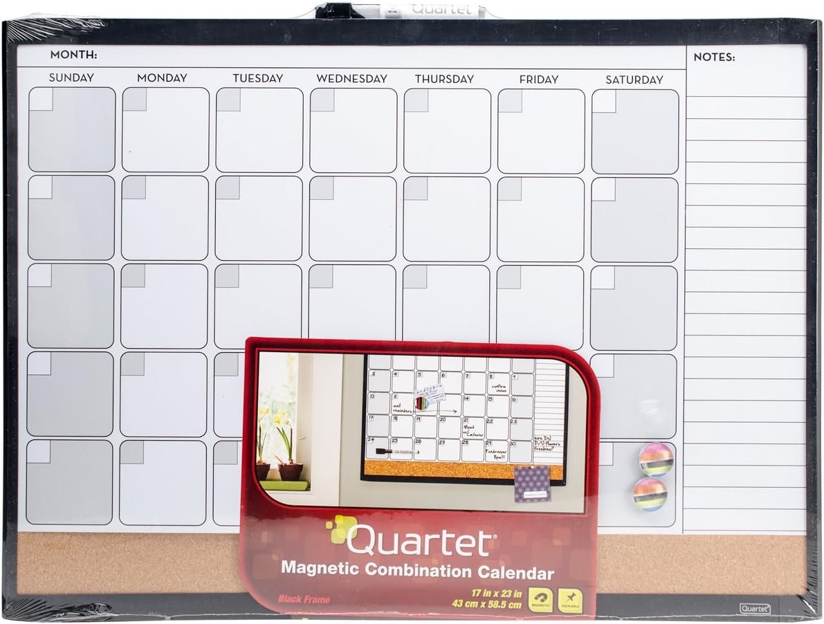 Quartet Dry Erase Board / Cork Board, Calendar Board