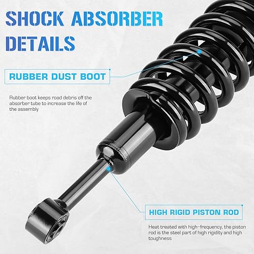 Miniatura 4 de Conjunto de amortiguadores rápidos delanteros con resortes helicoidales para Toyota 4Runner 2003-2016  FJ Cruiser 2007-2014  Toyota Tacoma 4WD