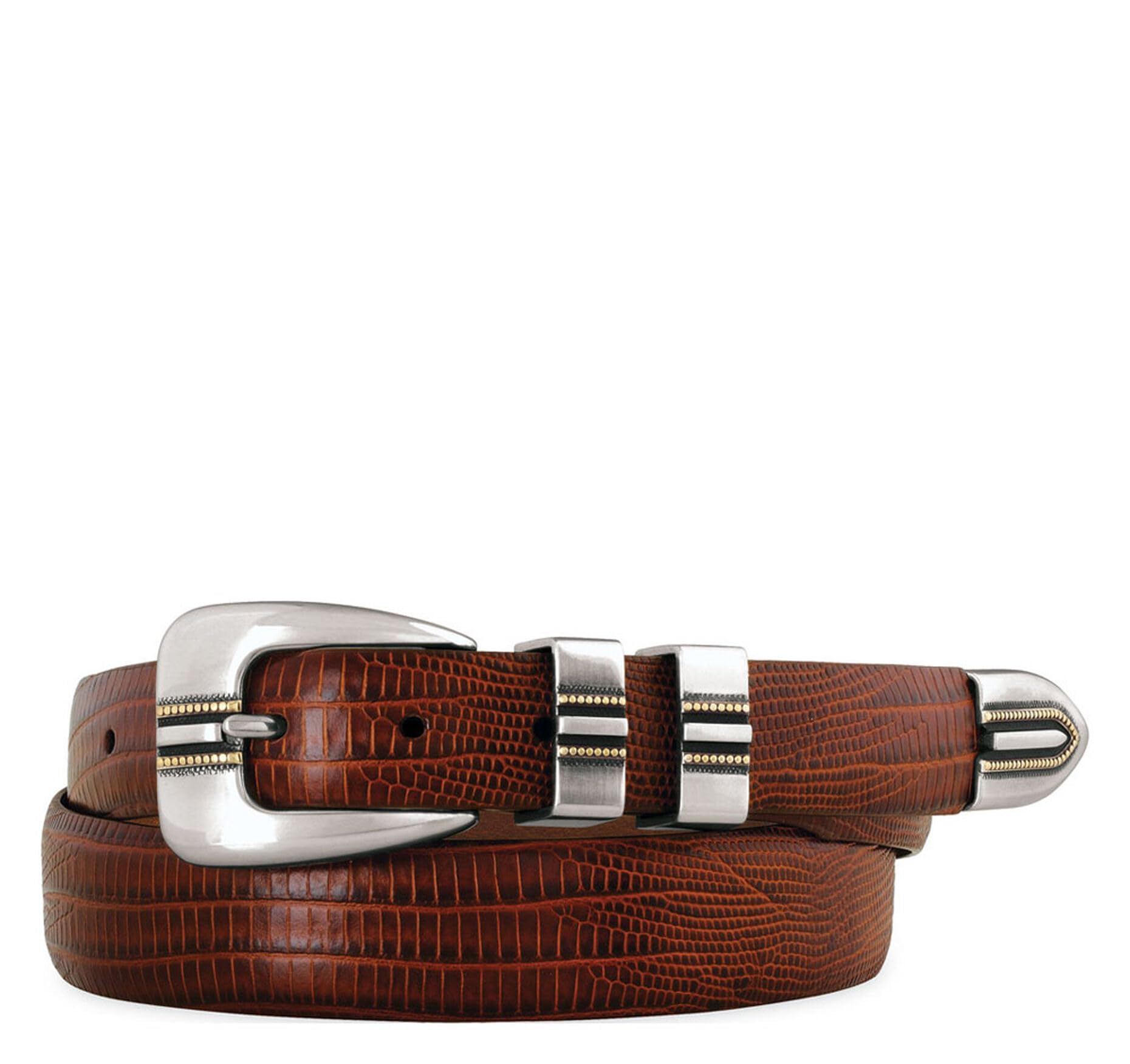 Johnston Murphy Mens Lizard Grain Ranger Belt