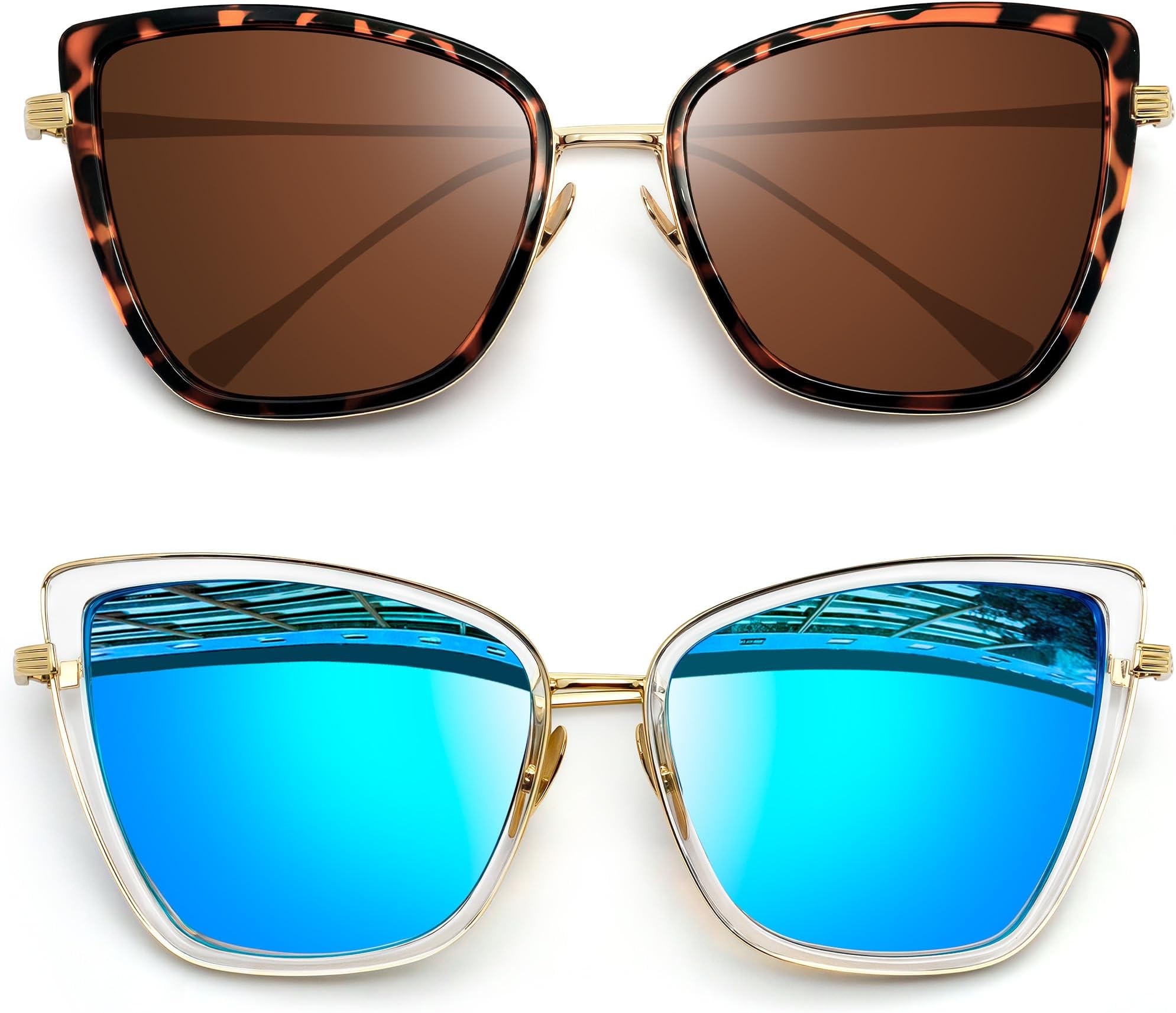 Joopin Oversized Cateye Sunglasses for Women Fashion Cat Eye Sun Glasses UV Protection Ladies Shades Sunnies