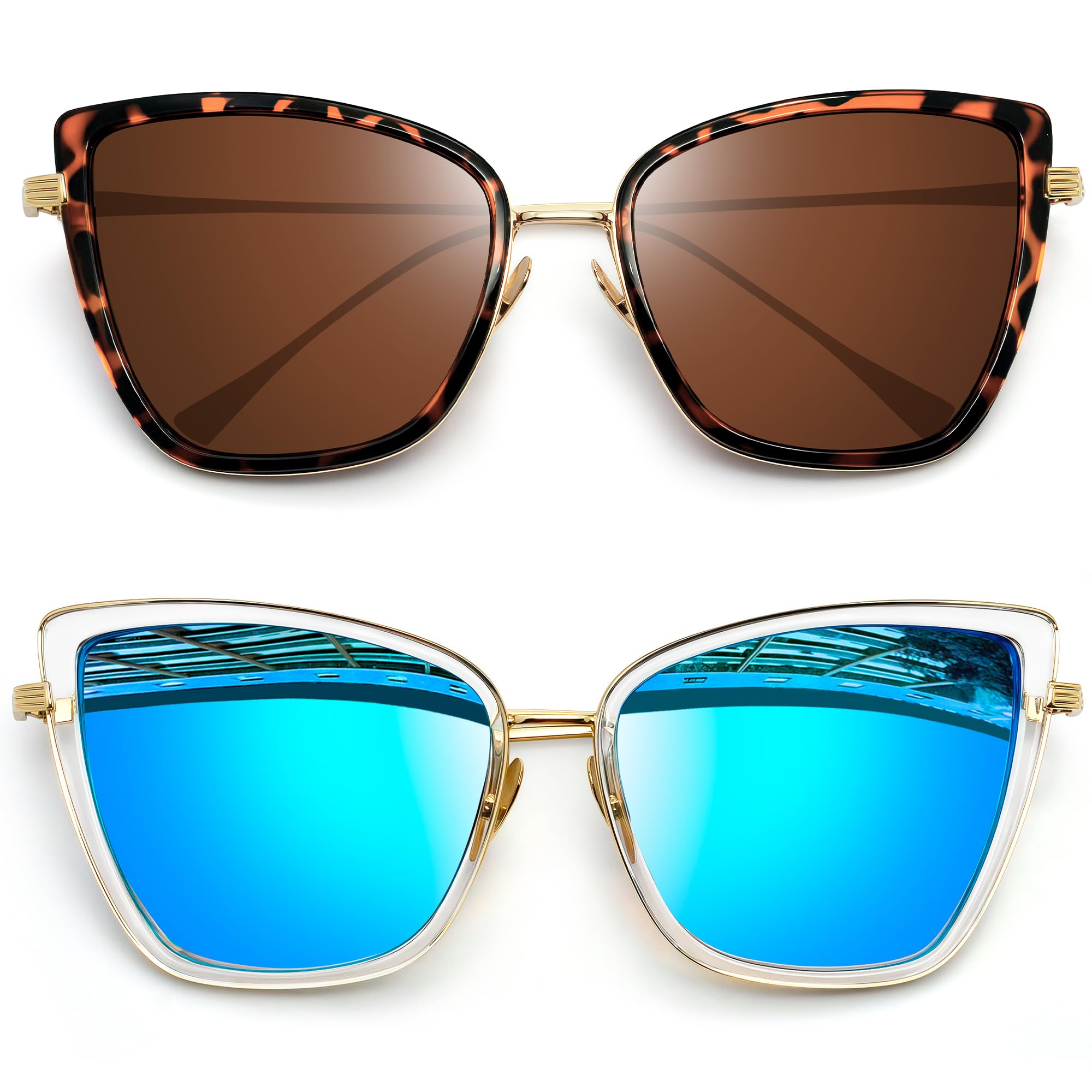 Joopin Oversized Cateye Sunglasses for Women Fashion Cat Eye Sun Glasses UV Protection Ladies Shades Sunnies