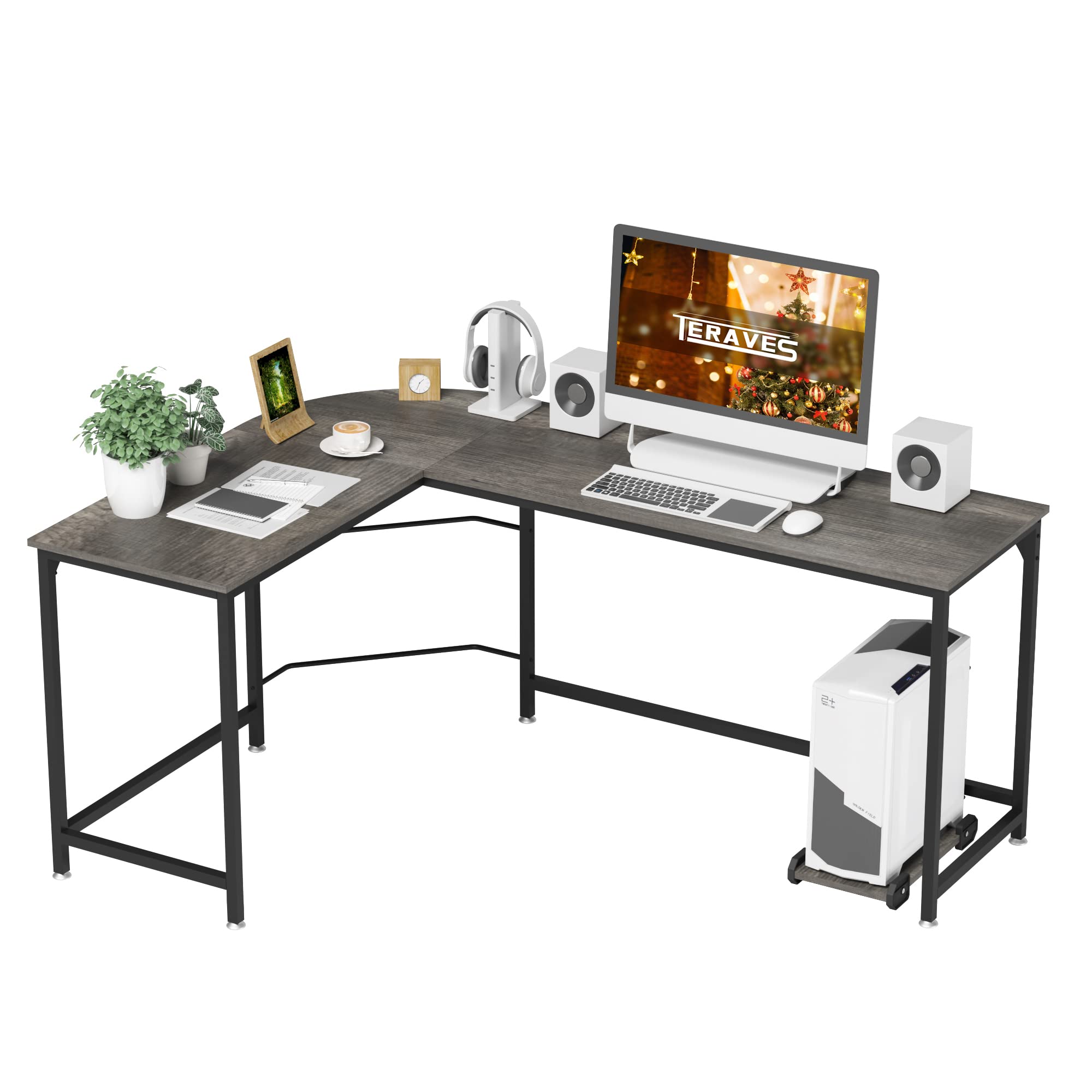 Buy Teraves Reversible LShaped Desk Corner Gaming Computer Desk Office