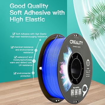 Creality Official TPU White 1KG, TPU Filament 1.75mm Tougher and Stronger 3D Printer, Less-Tangle Dimensional Accuracy +/- 0.03mm 1kg/Roll(2.2lbs) Fit for Most FDM 3D Printers