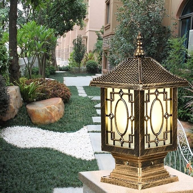 Lámpara de Pie Columna Retro IP65 para Jardín miniatura 3