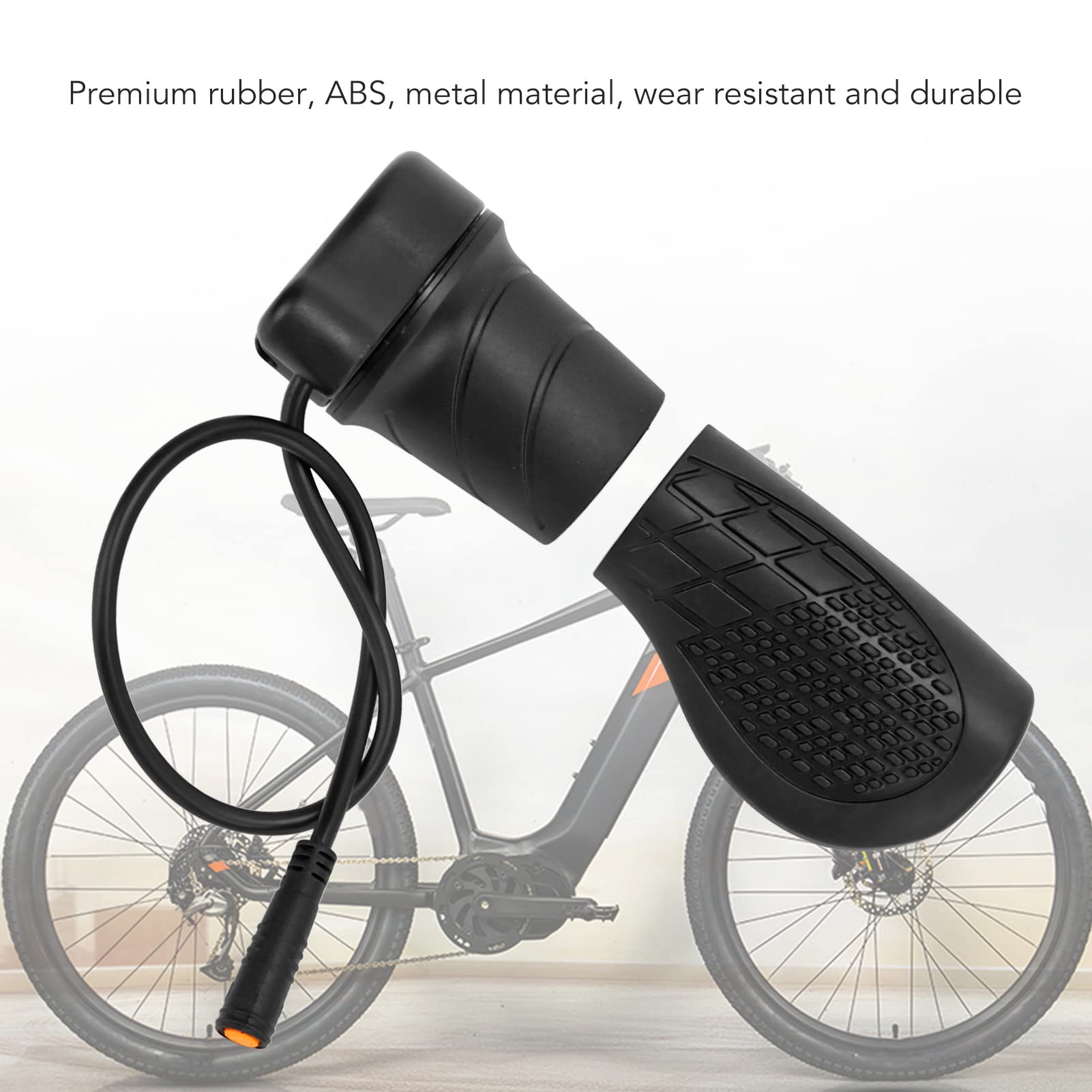 Demi-poignée de vélo électrique côté gauche, caoutchouc ABS métal 76X Demi-poignée d'accélérateur pour moteur à entraînement moyen