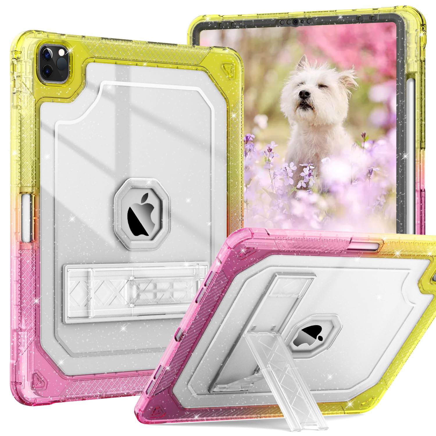 ZoneFoker Case for iPad Pro 12.9 Inch Case 6th/5th/4th/3rd Generation 2022/2021/2020/2018, Slim Rugged Protective Pro 12.9 Cover with Pencil Holder &