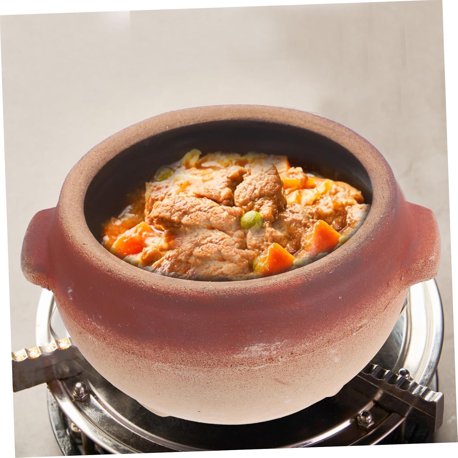 GLEAVI Lidless High Temperature Pottery Casserole Kitchen Cooking Pot for Rice Noodles Soup Capacity for Family Gatherings Daily Use image 3