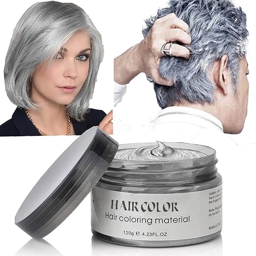 Silver Gray Hair Wax ,YHMWAX Fashion Colorful Hair Wax