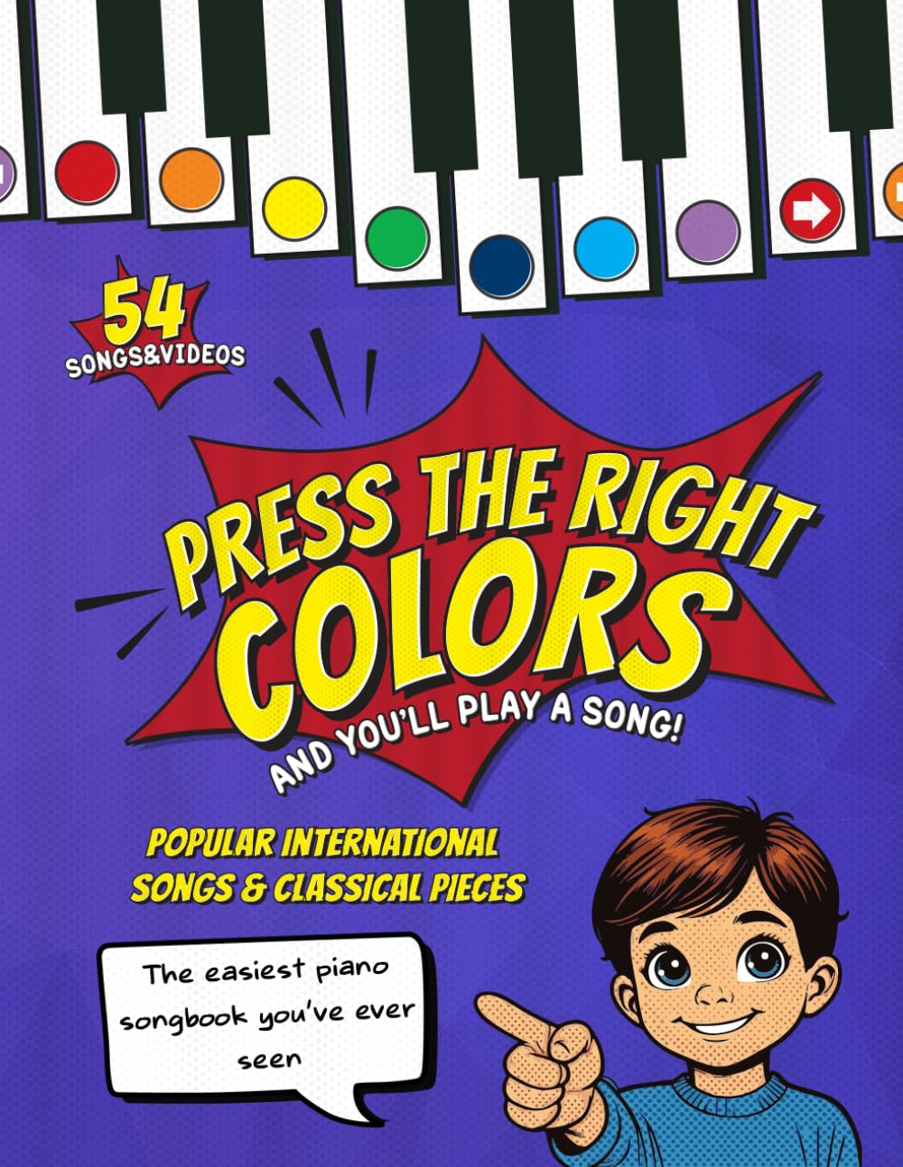 Press the right colors and you’ll play a song! Popular International Songs & Classical Pieces + Videos: The easiest piano songbook you've ever seen