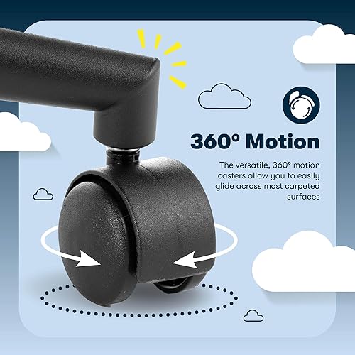 Miniatura 9 de Serta Comfort Ergo - Silla de oficina ejecutiva, diseño ergonómico de respaldo medio con soporte lumbar, cojín de asiento de doble capa semipelado,