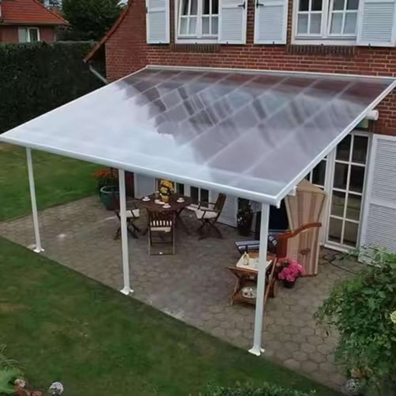 Paneles de Policarbonato Tejados Tablero PC Endurance Invernaderos, Pérgola Transparente Impermeable, for Invernadero, Cobertizo, Cochera, Fácil Doblar Y Cortar (Size : 4X 32.8ft)