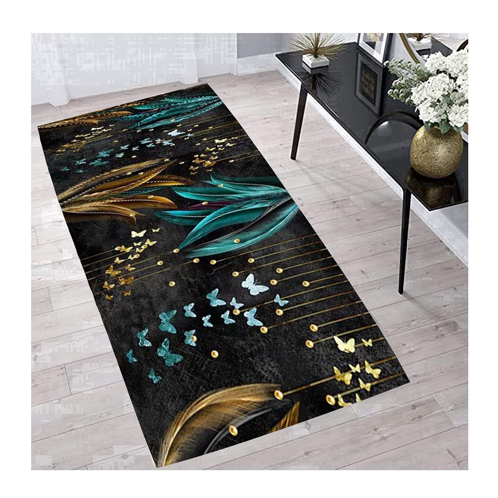 Alfombras de pasillo largo ZRUYI lavables de 0.8x2m y antideslizantes para entrada de hogar
