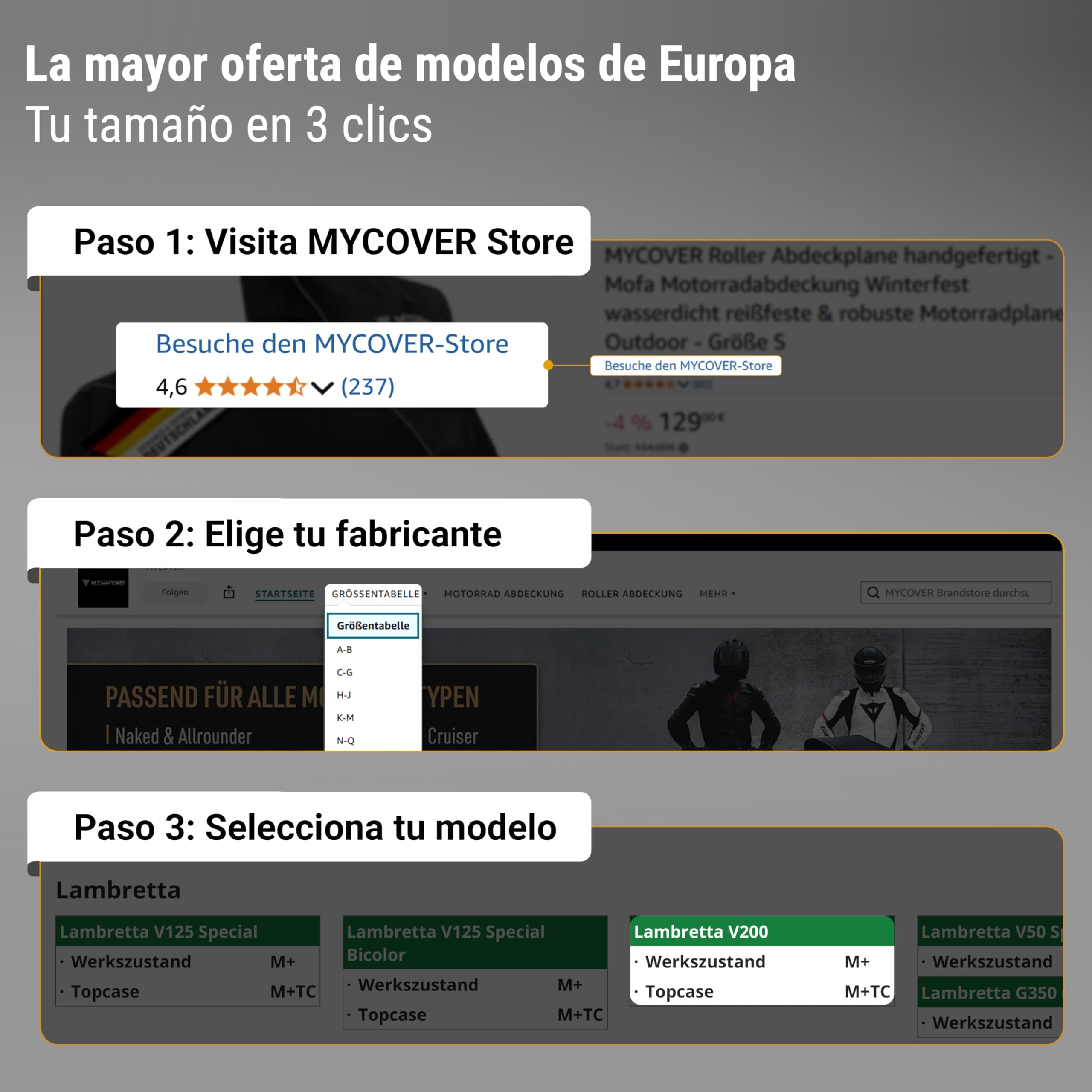 Funda para Scooter Hecha a Mano - Cubierta para Ciclomotor y Moto Resistente al Invierno, Impermeable, Anti-desgarro y Robusta para Exterior - Talla M