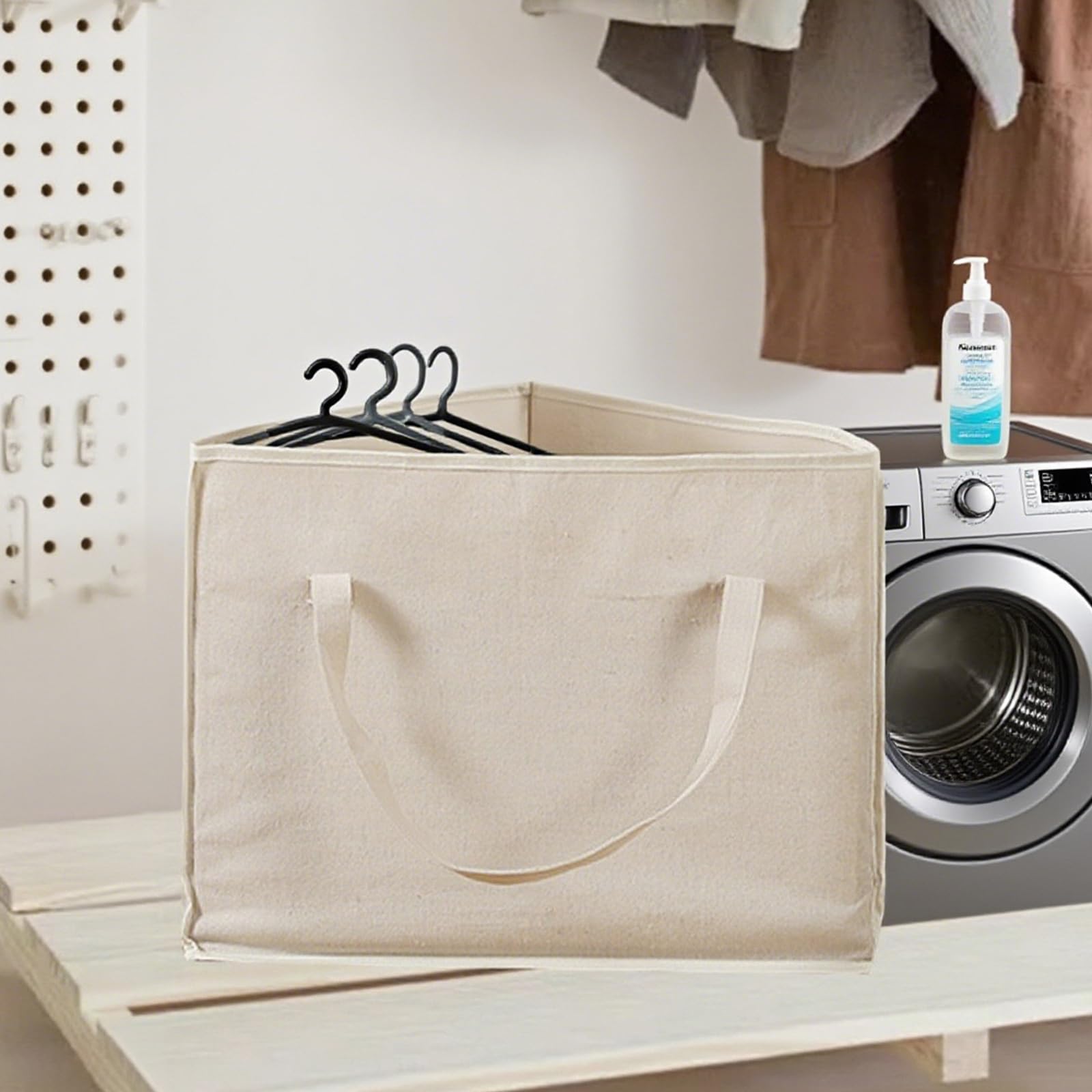 Dreieckige Kleiderbügel-Aufbewahrung tasche, Stoff-Kleider korb mit Griff und Basis, kann Aufhänger Stauraum sparen