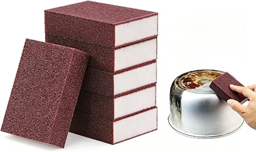6 Pack Heavy Duty Sandpaper Sponge Eraser Cleaning Pads