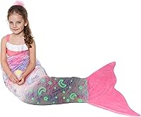 Vista 23 de Catalonia Manta de cola de sirena para niños, manta de franela súper suave para dormir para niñas de 3 a 14 años, regalo de cumpleaños para hija