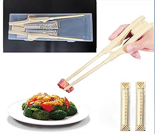 介助箸、高齢者または大人の補助食器の手ぶれ防止箸、リハビリテーションセルフ食器、手の負傷者、左右の手はすべて箸、2組の使い捨て交換箸、食品級PP材料収納箱、携帯しやすく、取りやすく、より衛生的