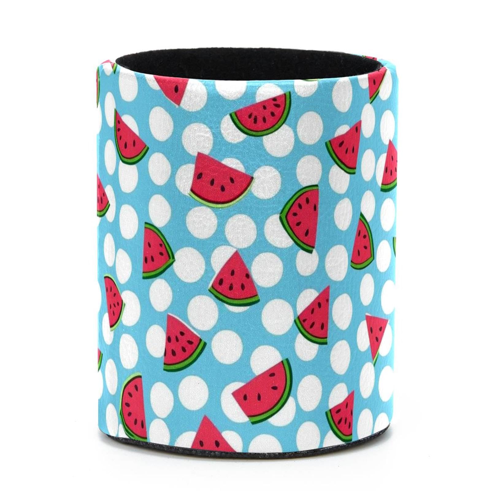 VAPOKF Round Pencil Holders for Desk, Watermelon Pen Holders Pen Pot Makeup Brushes Storage Desktop Stationery Supplies Organiser for Home Office