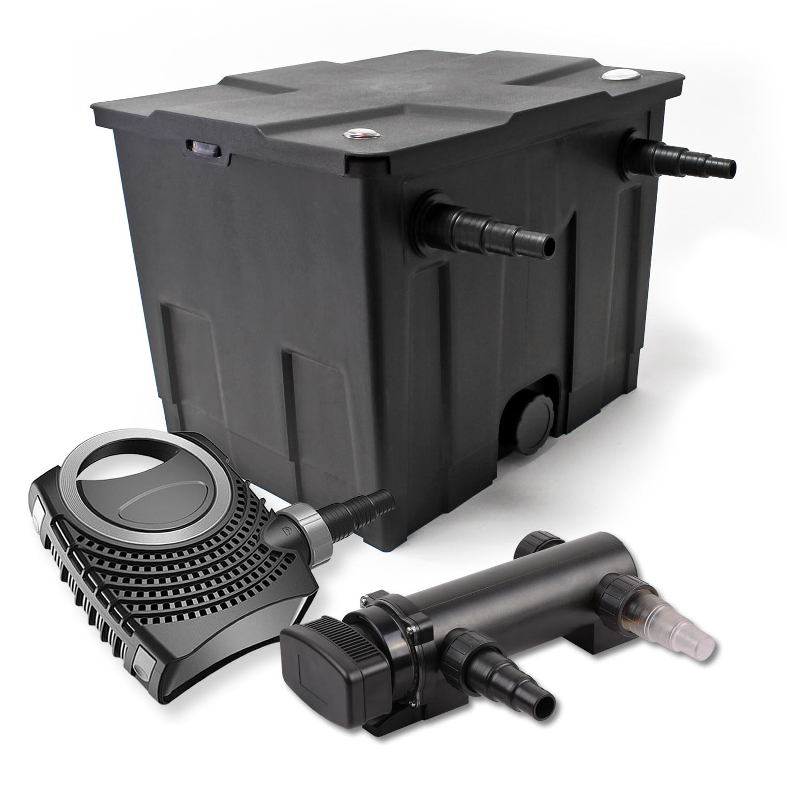 SunSun CBF-350 Teichfilter 12000L Durchlauffilter NEO7000 SuperEco Teichpumpe 7000l/h 50W CUV-318 UVC Klärer 18W