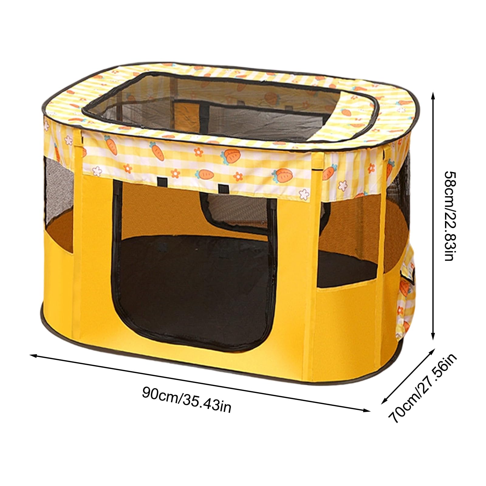 EUBSWA Recinto per cuccioli, 90x70x58cm Recinto per animali domestici per cani, gatti, conigli e roditori per interni ed esterni