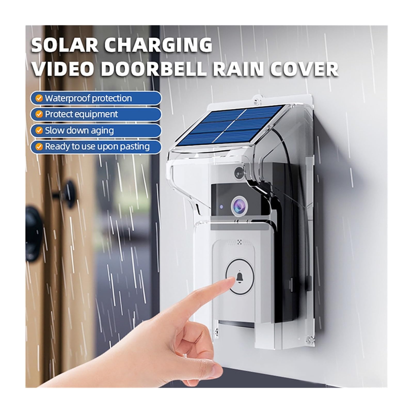 Campanelli Wireless Impermeabili Copertura for Carica Solare Spioncini(Doorbell with Cover)