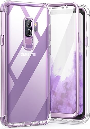 Miniatura 1 de SURITCH Funda transparente para Samsung Galaxy S9 Plus (solo 6.2 pulgadas), protector de pantalla integrado protección de cuerpo completo a prueba