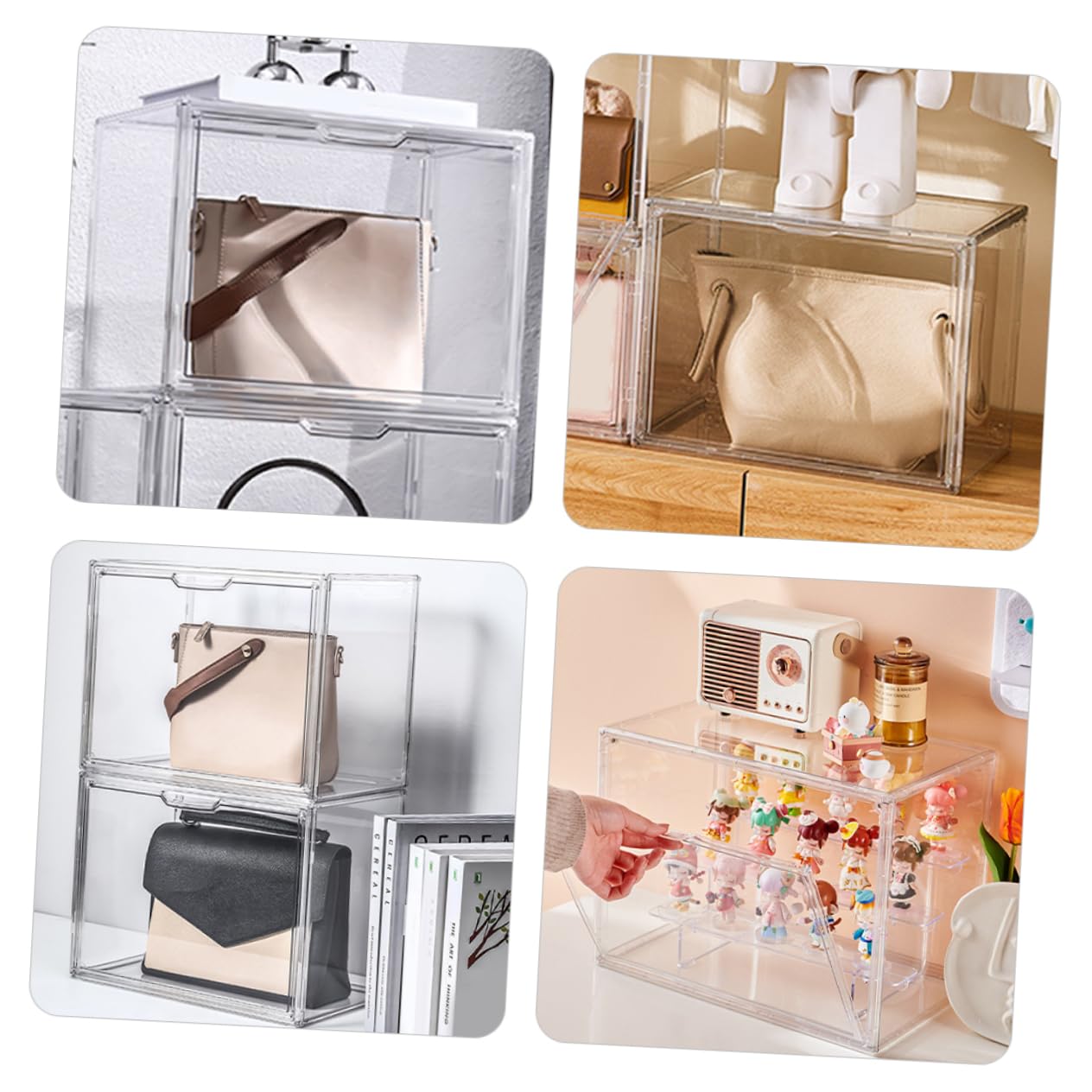 Cabilock Caja De Exposición para Zapatos Vitrina De Almacenamiento Diseño Transparente Organizador De Calzado