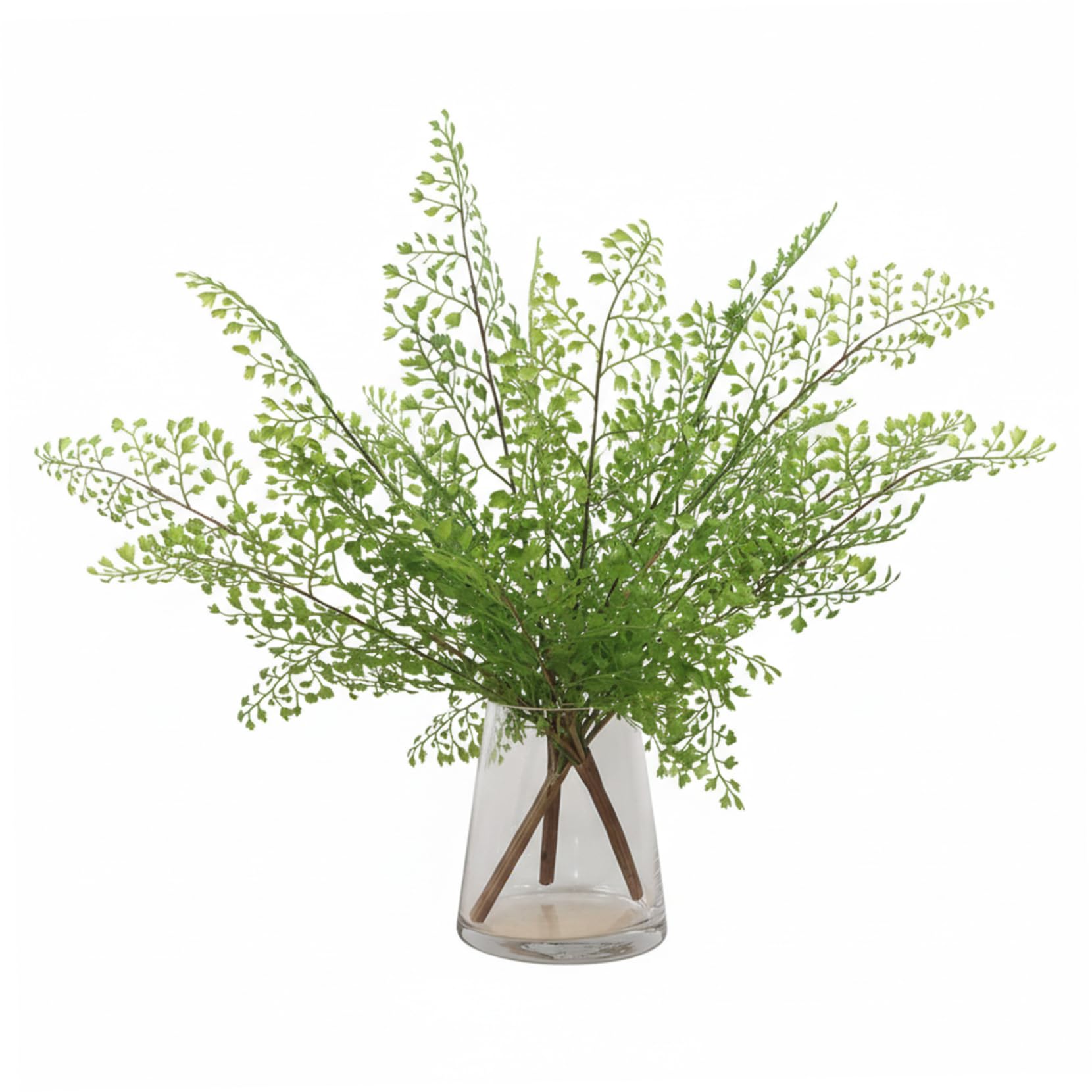 Grsrkep 3 Pack Artificial Maidenhair Fern Stem, 17 Inch Realistic Faux Greenery for Living Room Bedroom Office Vase Arrangement Decor